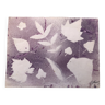 Peinture acrylique violet au pochoir feuilles sur papier, signé boettren ou boettner ? contemporain