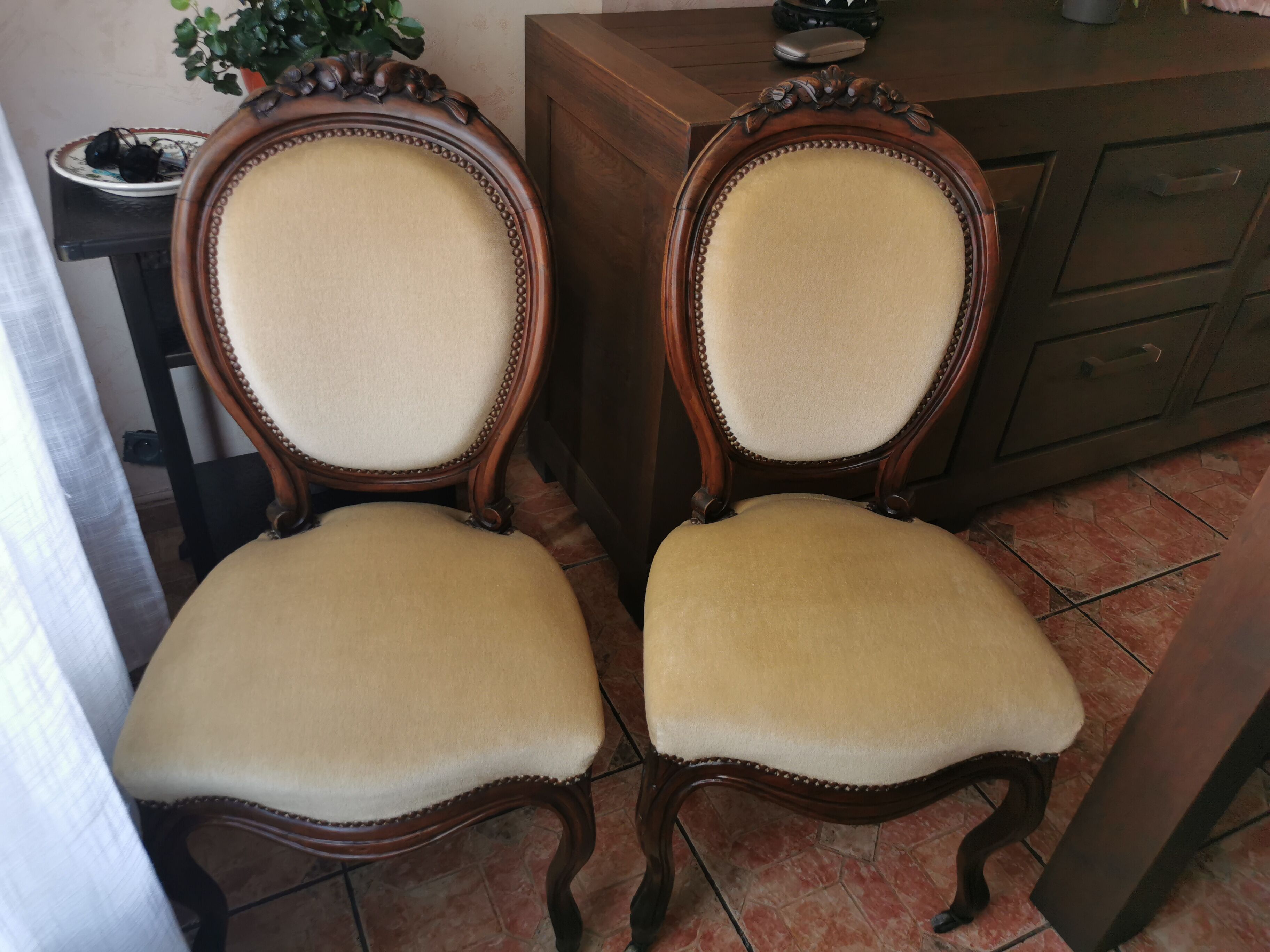 Two Louis xv style chairs