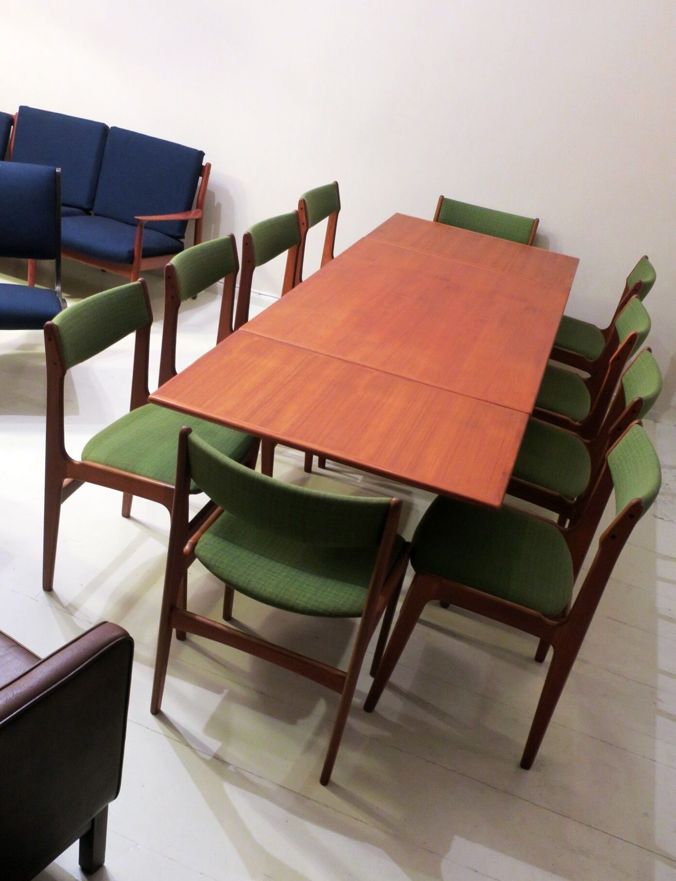 Set of 10 danish teak dining chairs by Erik Buch, 1960