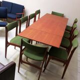 Set of 10 danish teak dining chairs by Erik Buch, 1960