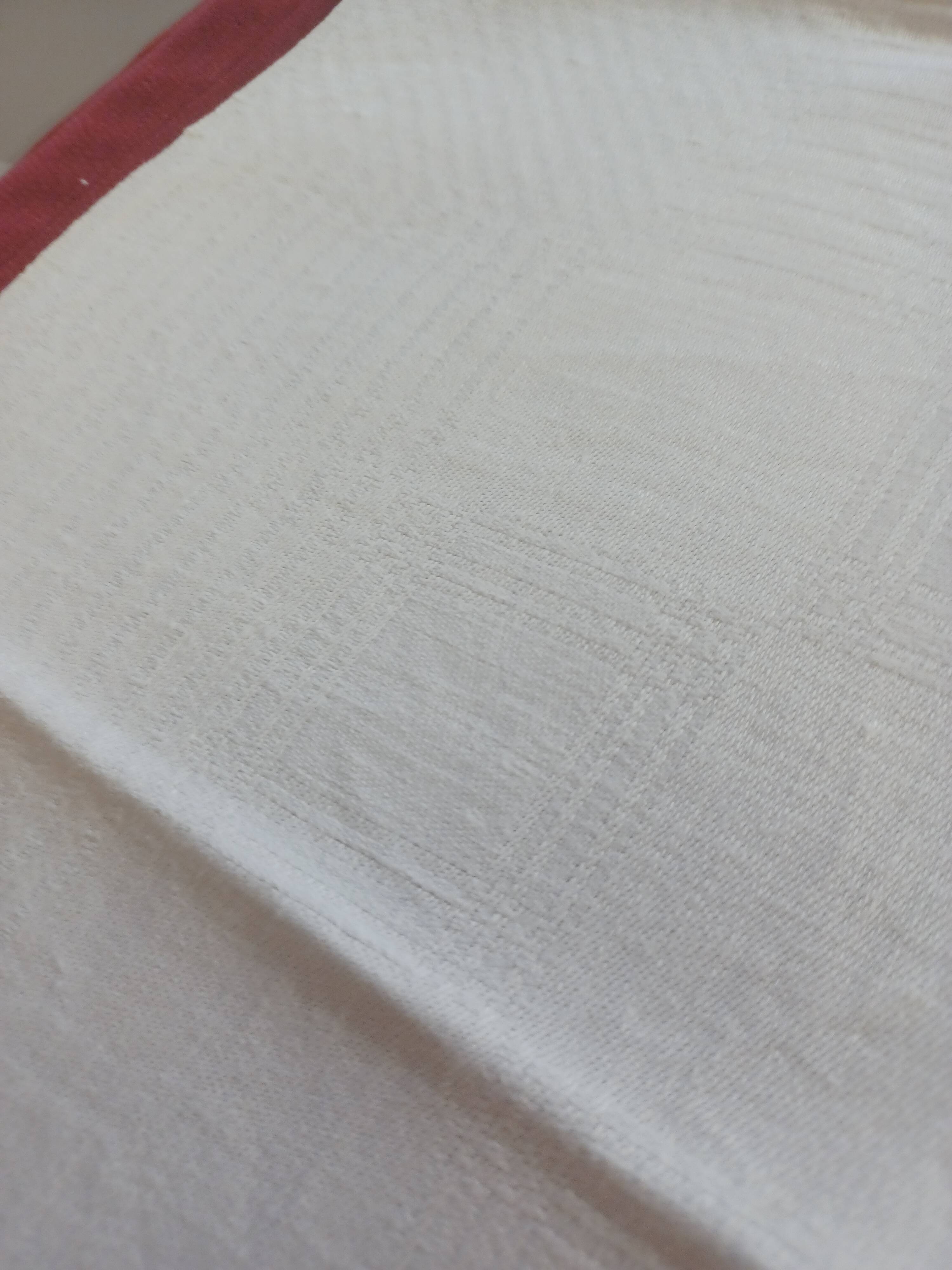 White linen damask napkins Monogram JM