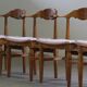 Ensemble vintage de 6 chaises de salle à manger en chêne massif de design danois des années 60, style Kjærnulf.