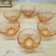 Set 6 pink art deco cups