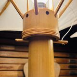 70s bamboo parasol lamps