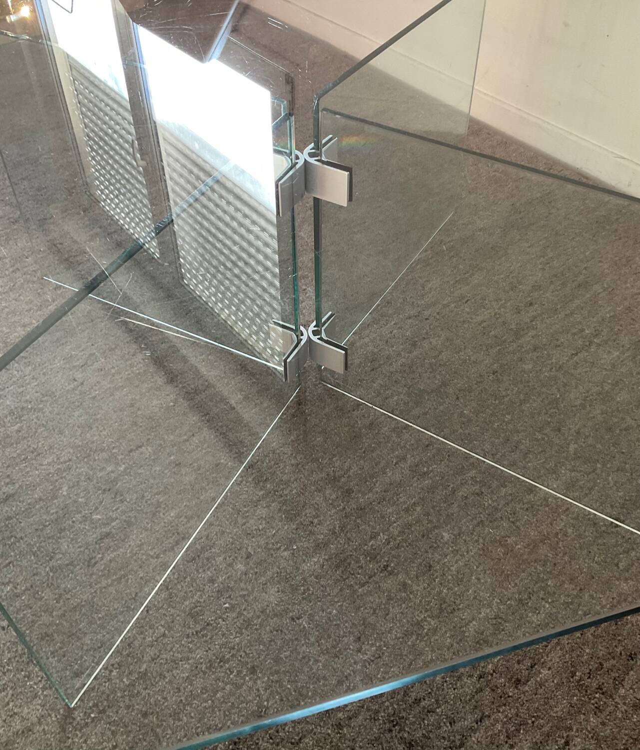 Vintage Ikea glass coffee table