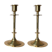 Vintage brass candle holders from Grillby Metallfabrik, set of 2