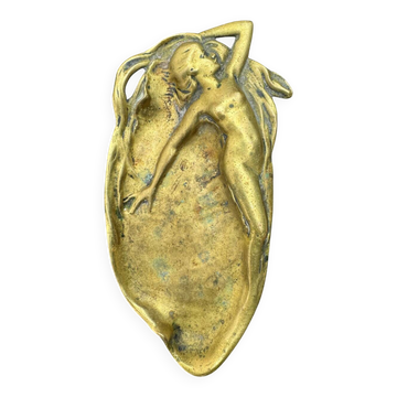 Vide poche Art Nouveau bronze