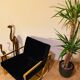 Fauteuil velours & or monoplace