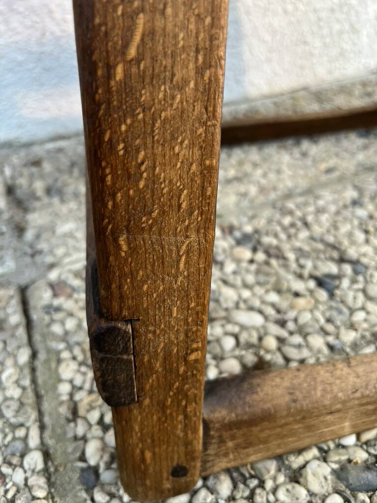 Industrial wooden stool