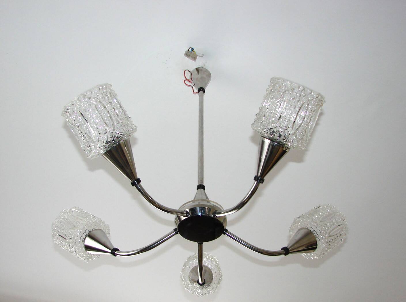 Brass chandelier, Modern 1970s