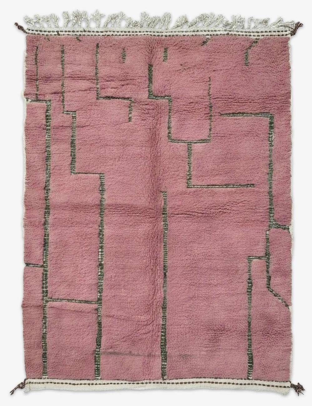 Contemporary Pink Rug - 240 x 185 cm
