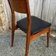 Four teak and black sky chairs, Scandinavian spirit, vintage, 60s