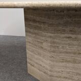 XL dining table in travertine, Italy circa 1970