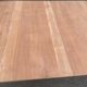 Round extendable dining table stripped in solid cherry wood France 1950