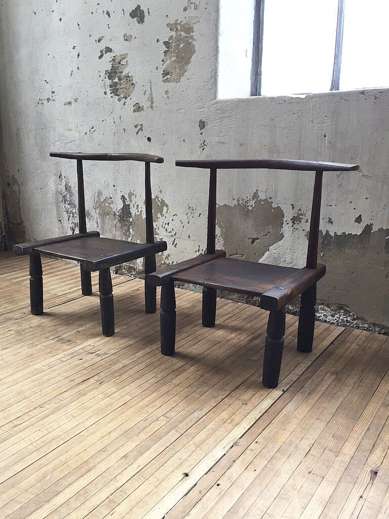 Pair of Ivory Coast chairs 50s