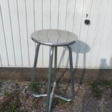 Pair of stools Habitat in cast aluminum 1980 vintage