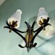 Pair Mid Century Itaian Modern  double wall sconce