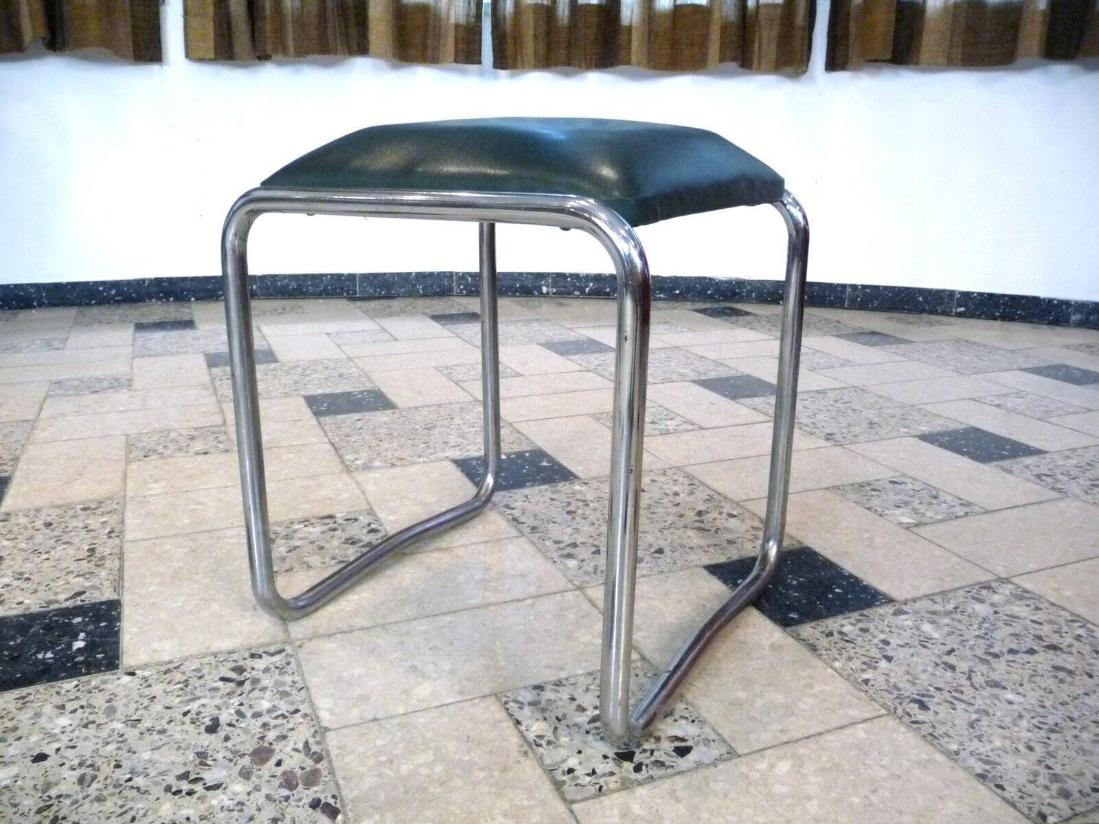 Bauhaus style tubular steel stool from Mauser Werke, Germany 1930s