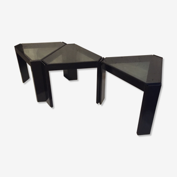 Set of three modular tables Cassina 1970