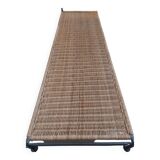 Rattan and wrought iron console