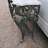 console fer et marbre