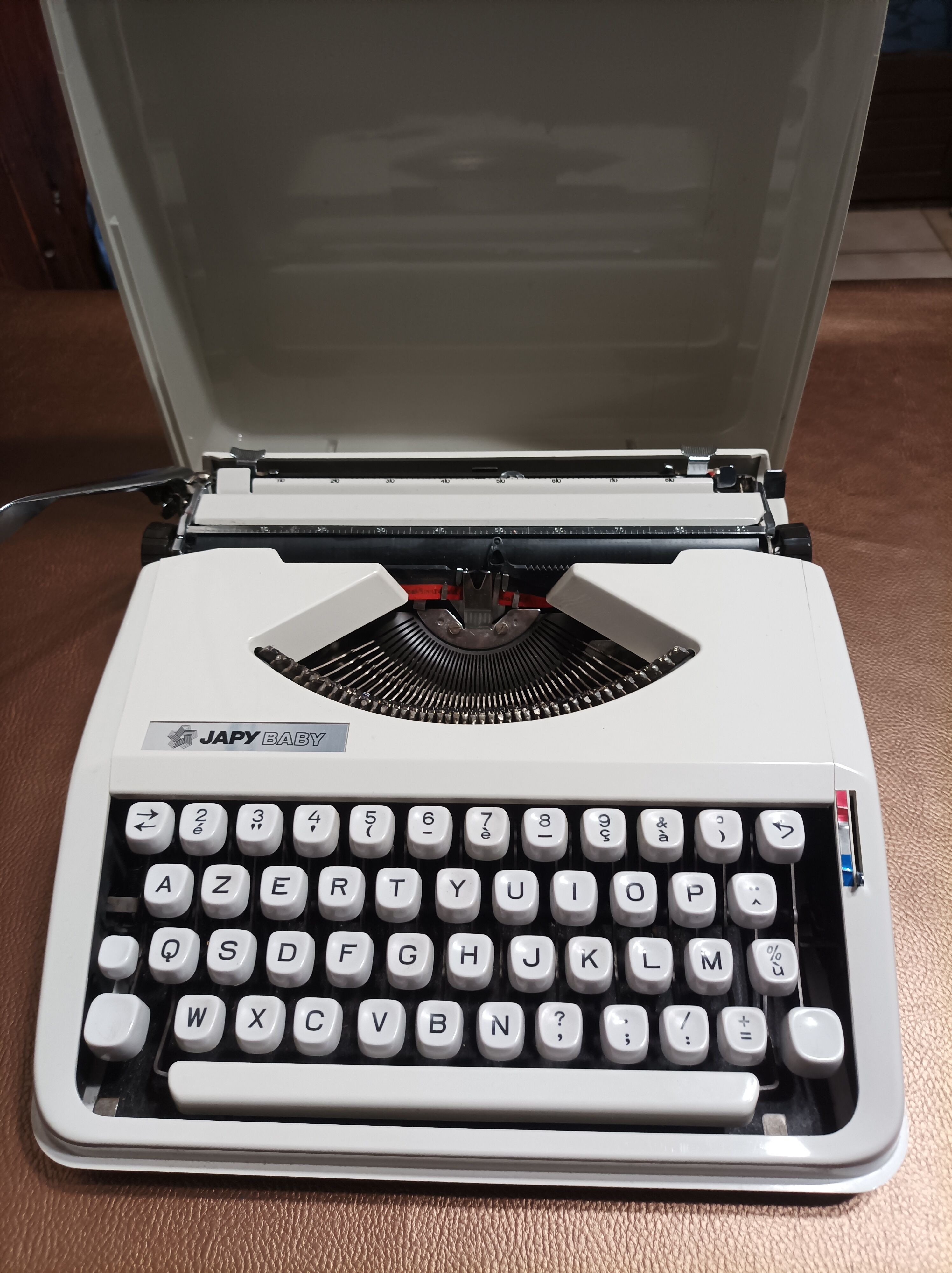 Japy Baby typewriter white as new