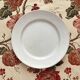 Round white ironstone dish from Creil and Montereau