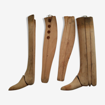 Wooden riding boot boots