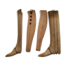 Wooden riding boot boots