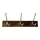 Vintage wooden wall coat rack - triple hook