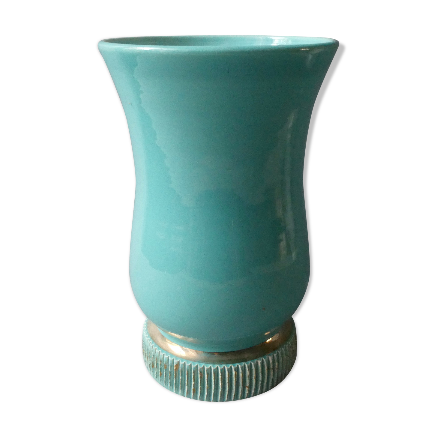 Art Deco ceramic cornet vase