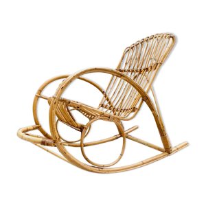 rocking chair rotin vintage