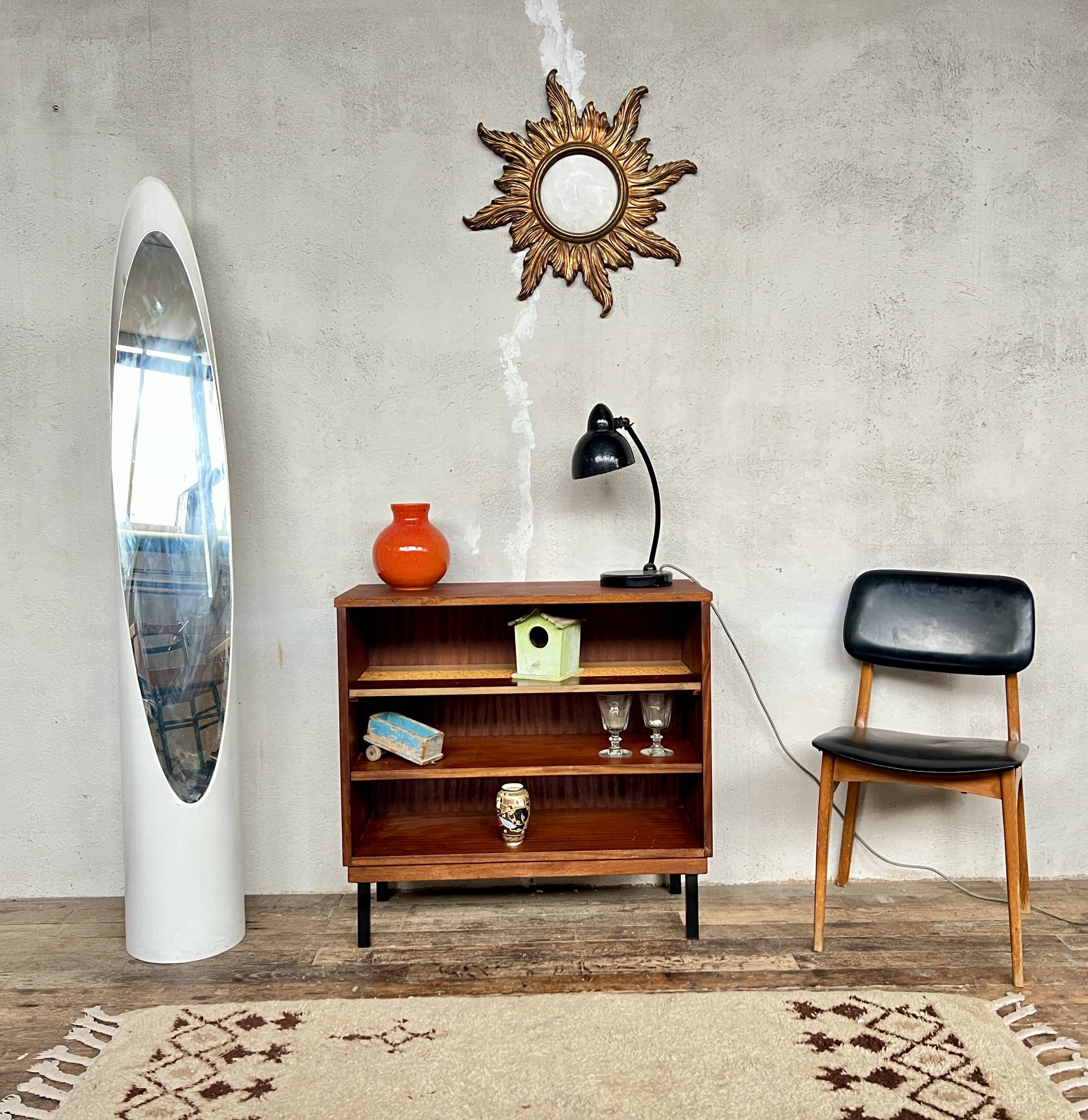 Vintage teak bookcase shelf 1960