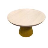 Table basse  Bois et Verre jaune Céder - Modèle Queen
