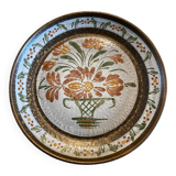 Assiette plate en grès estampillée Keraluc Quimper MPB
