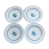 4 assiettes creuses vintage Sarreguemines service Arlette