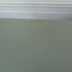 Vintage Parisian sideboard with 2 doors and 2 drawers, re-enchanted in smoky green.