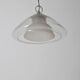 Mid-century glass and chrome hanging lamp, 1970s
