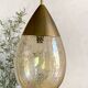 Vintage amber glass drop pendant light