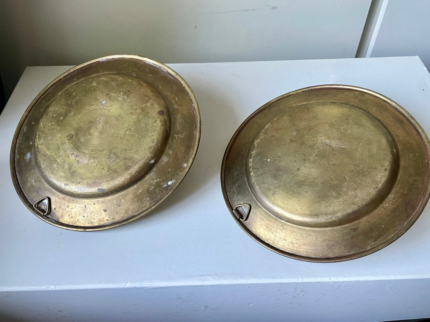 Vintage brass  Scandinavian wall candle holder sconce