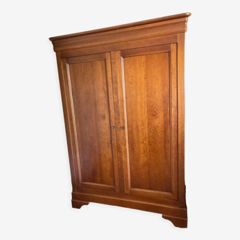 Armoire  2 portes en Merisier Massif de style Louis Philippe