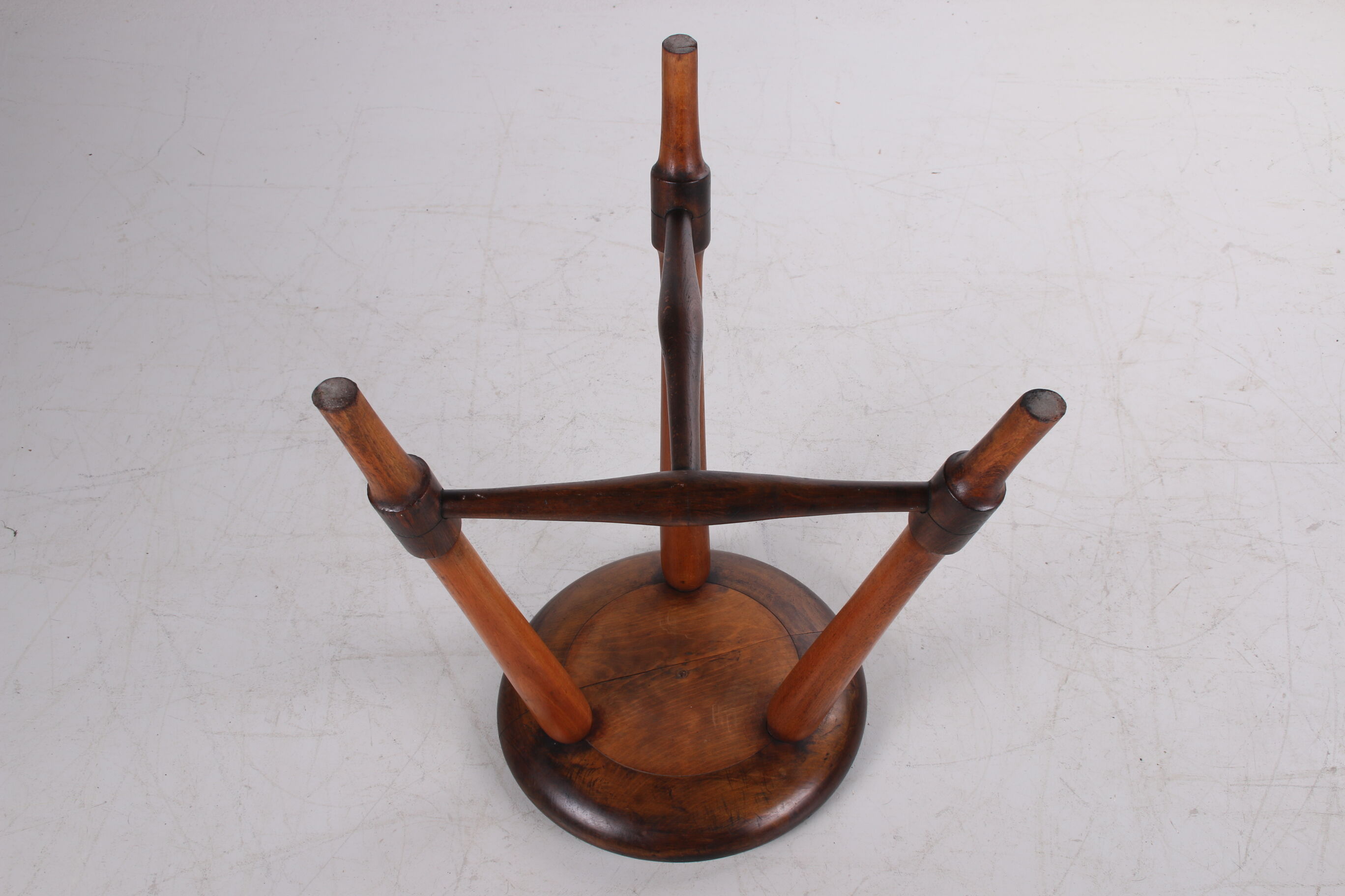 Very Old Oak Elegant stool 1920s with a beautiful patina.