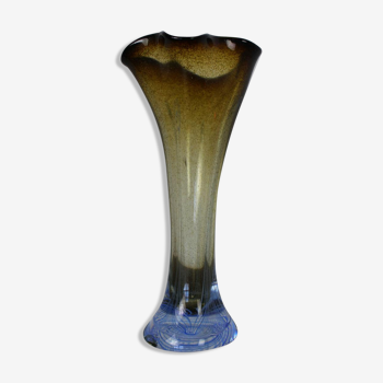 Vase art déco en verre par Adam Jablonski 1960s