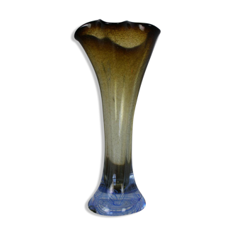 Vase art deco glass by Adam Jablonski 1960 s