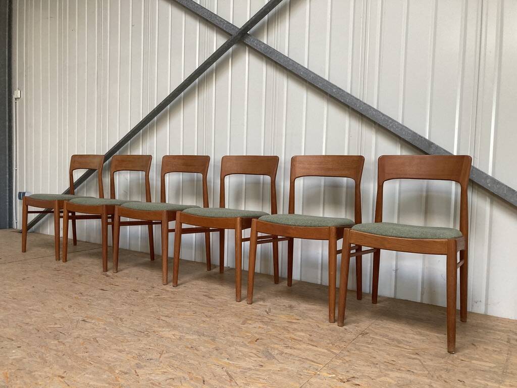 Kai Kristiansen Danish Teak Dining Chair K.S. Mobler Set of 6