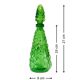 Bouteille/carafe Genie en verre à bulles vert Empoli vintage
