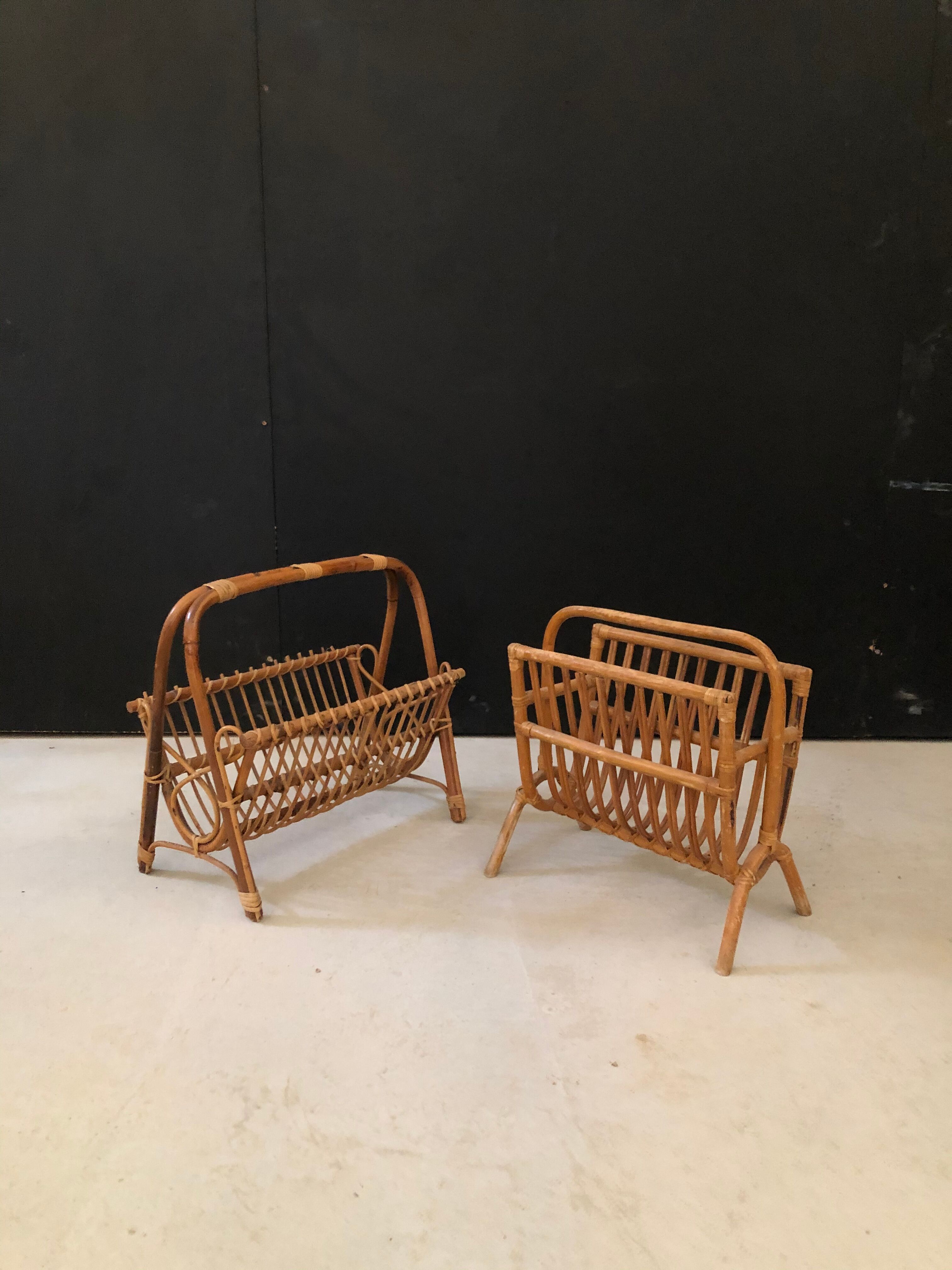 Pair of rattan review doors 1960