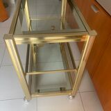 Trolley Hollywood Regency in glass and brass