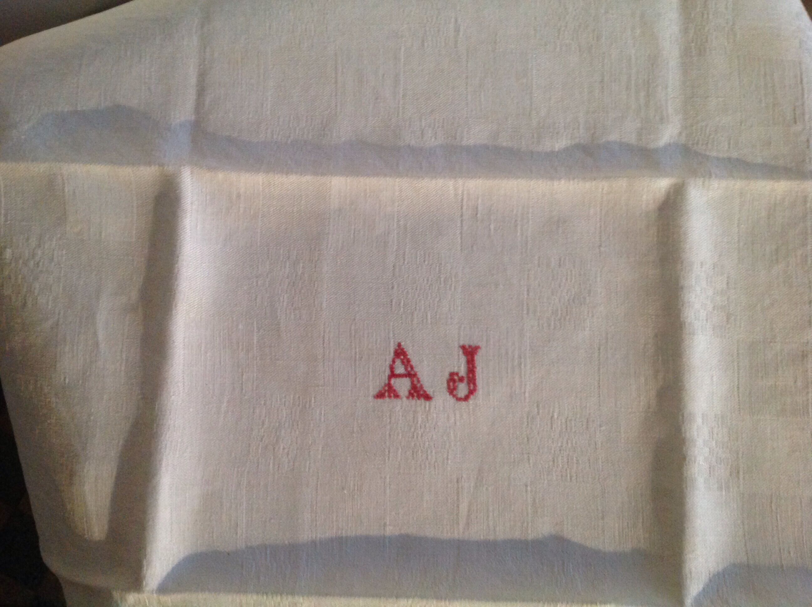 5 cotton damask monogrammed towels