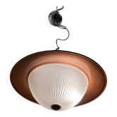 Suspension en verre et cuivre des années 1990